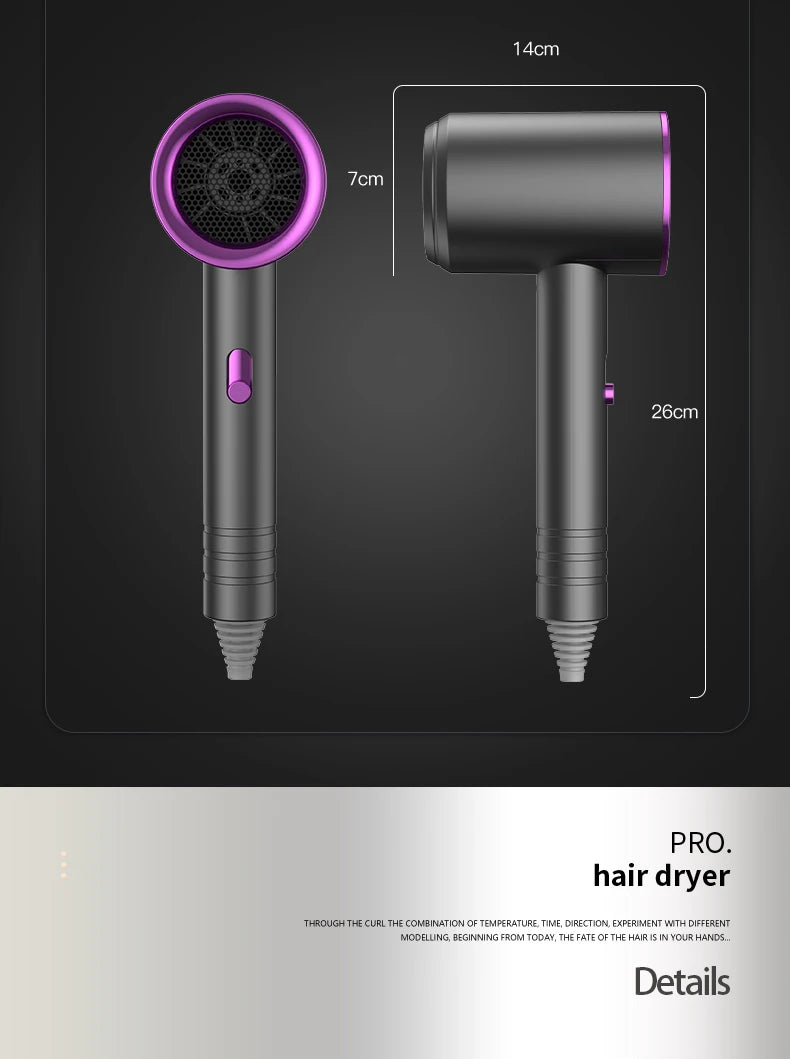 Wholesale Price Hair Dryer Free Shipping, 110V~240V International Voltage Electric Hair Brush Professional Quick Dry Dryer