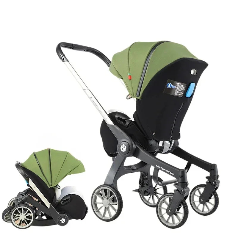 4-in-1 multifunctional newborn stroller Lightweight foldable car seat Two-way high-view baby stroller Infant Carrier