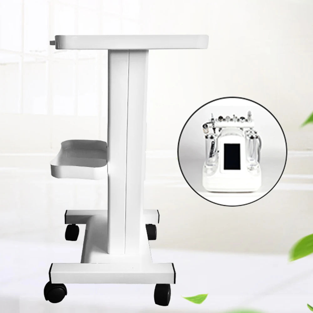 Salon Trolley Cart, Aluminum Mobile Stand Medical Carts for Ultrasonic Cavitation RF Machine Manicure Spa Shelf (w/Socket 110V)