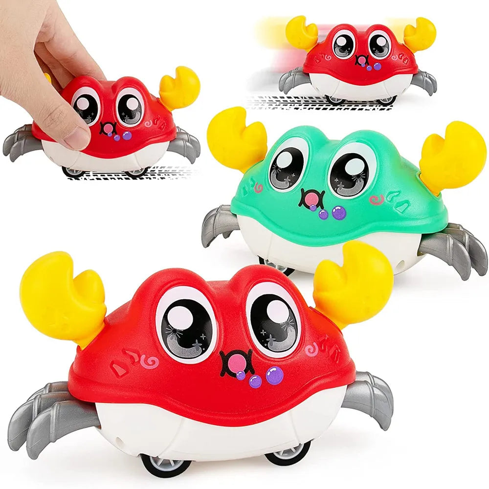 Crawling Crab Tummy Time Baby Sensory Toys Infant Learning Crawl Toddler Development Babies Interactive Walking Birthday Gift