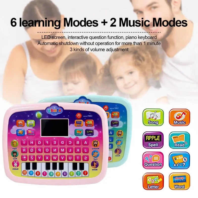 Kids Tablet Toy Smart Pad Educational Toys For Kids Baby Tablet Toy To Learn Alphabet Numbers Words For Toddlers Ages 1 To 4