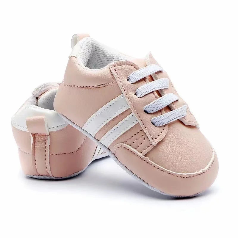 Newborn Baby Shoes Boys' and Girls' Infant Sports Shoes First Walker Classic Fashion Soft Sole Non slip Baby Walking Shoes