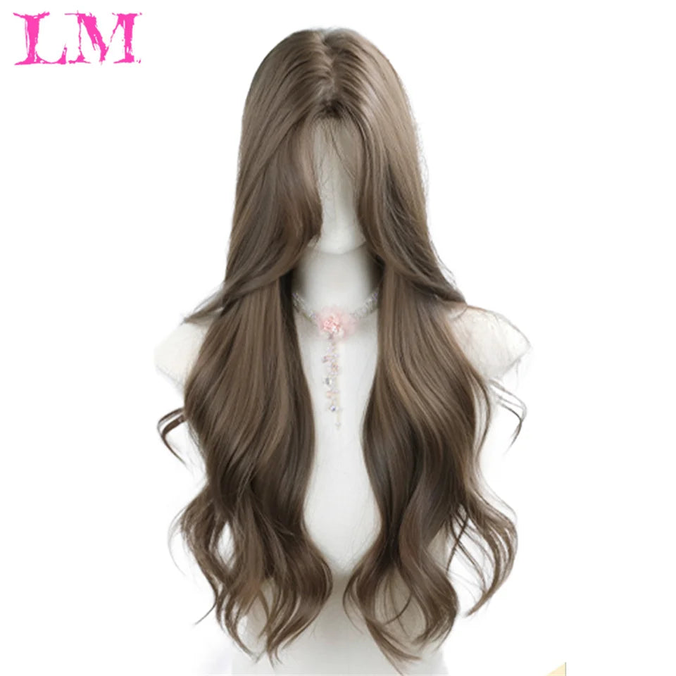 LM Wave Synthetic Wig for Black Women Wear Deep Curly Soft Wig Natural Black Color Replacement Wigs for Daily Party Use