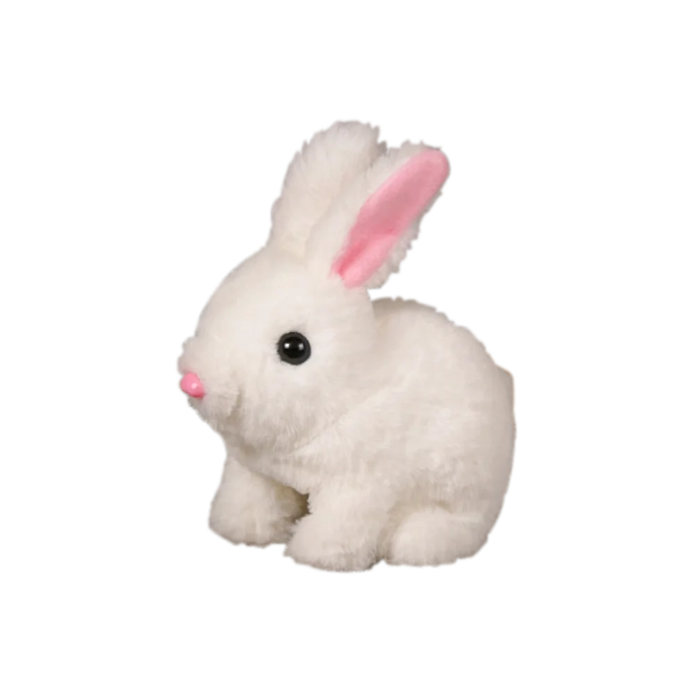 Long-haired bunny electric plush toy soft plush simulation shape small animal doll battery interactive children's favorite gift