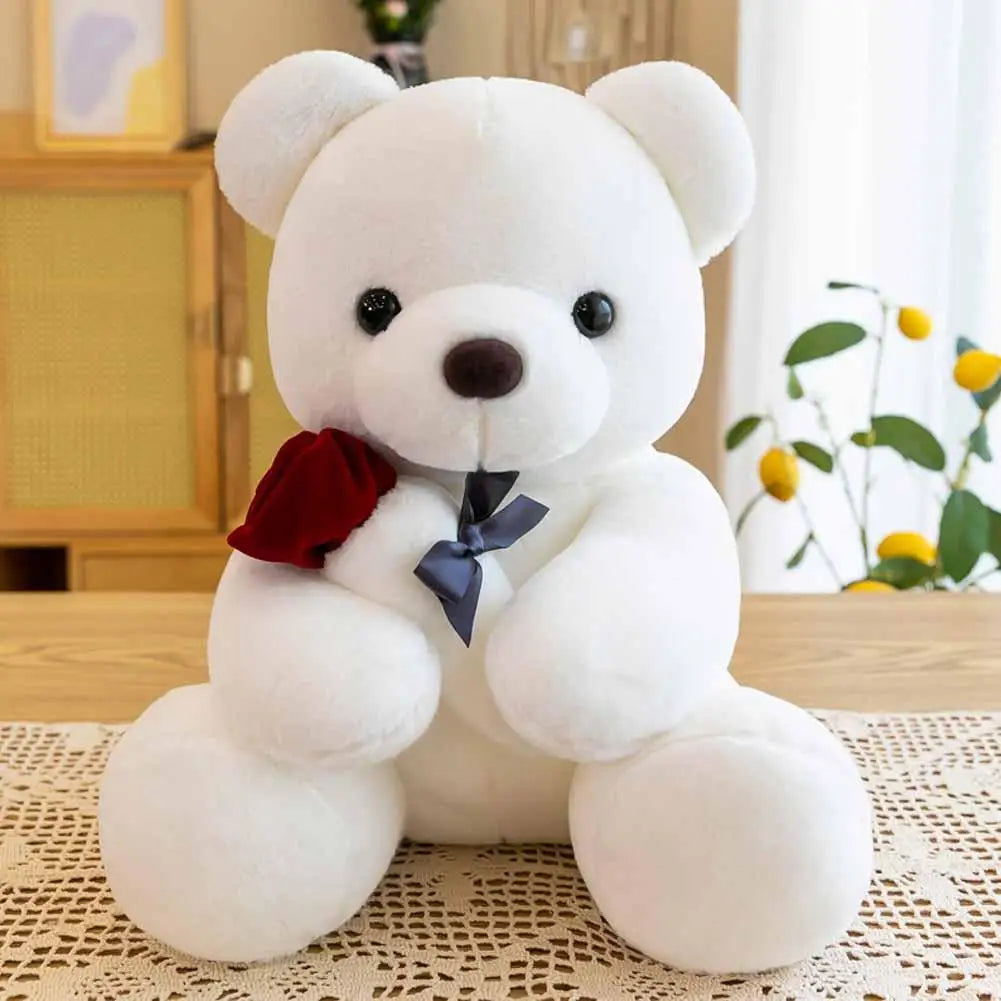 25cm Kawaii Teddy Bear for Valentines Day Gift Teddy Bears Stuffed Animal Rose Bear Doll Valentine's Day Gift for Girlfriend