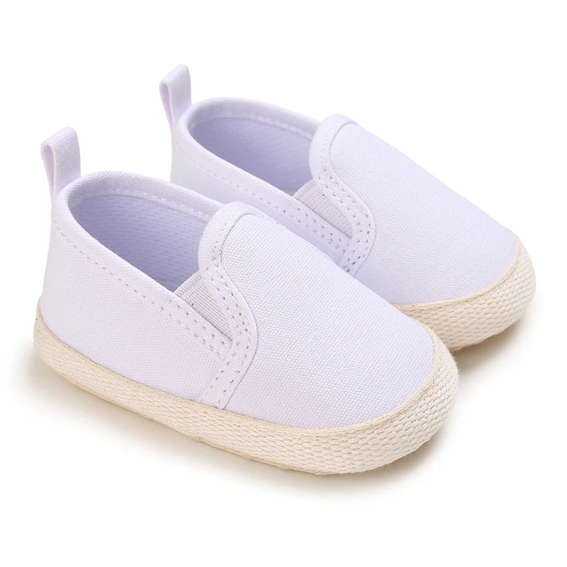 White Fashion Baby Shoes Casual Shoes For Boys And Girls Soft Bottom Baptism Shoes Sneakers For Freshmen Comfort First WalkShoes