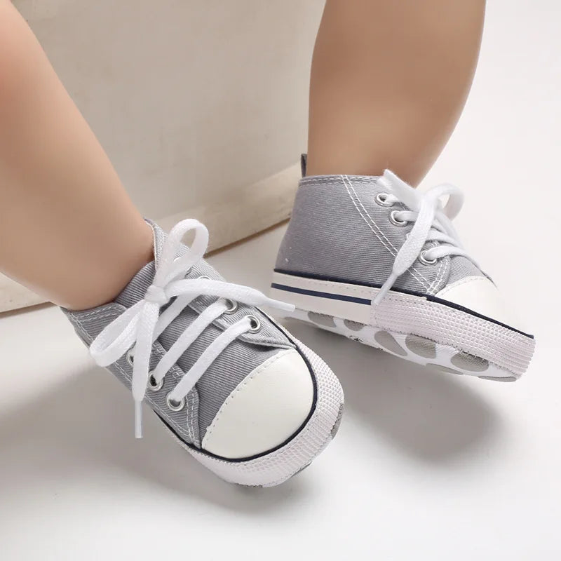 Baby Canvas Classic Sneakers Newborn Print Star Sports Baby Boys Girls First Walkers Shoes Infant Toddler Anti-slip Baby Shoes