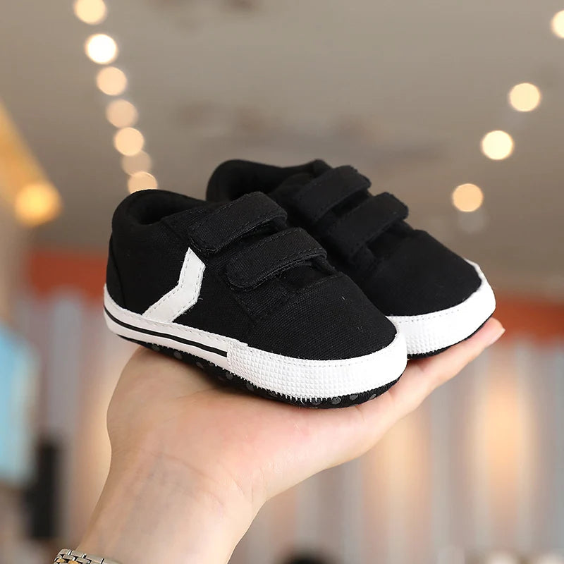 0-18M Newborn Baby Shoes Boy Girl Classical Sport Soft Sole PU Leather Multi-Color First Walker Casual Sneakers Baptism Shoes