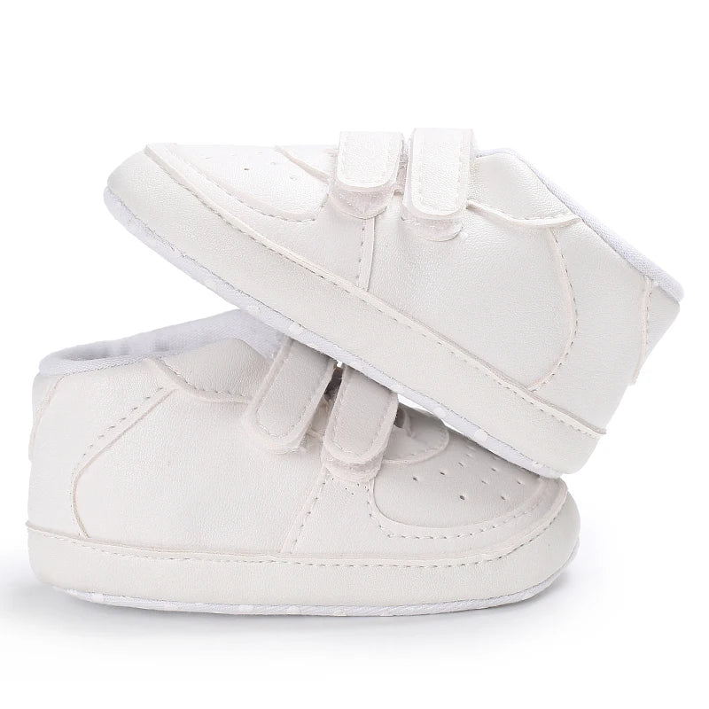 White Fashion Baby Shoes Casual Shoes For Boys And Girls Soft Bottom Baptism Shoes Sneakers For Freshmen Comfort First WalkShoes