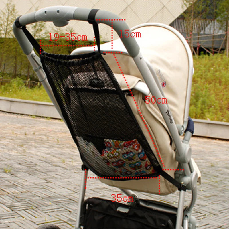 Baby Stroller Bag Hanging Net Bags Portable Large Capacity Pram Storage Pocket Infant Products Organizer Stroller Accessories