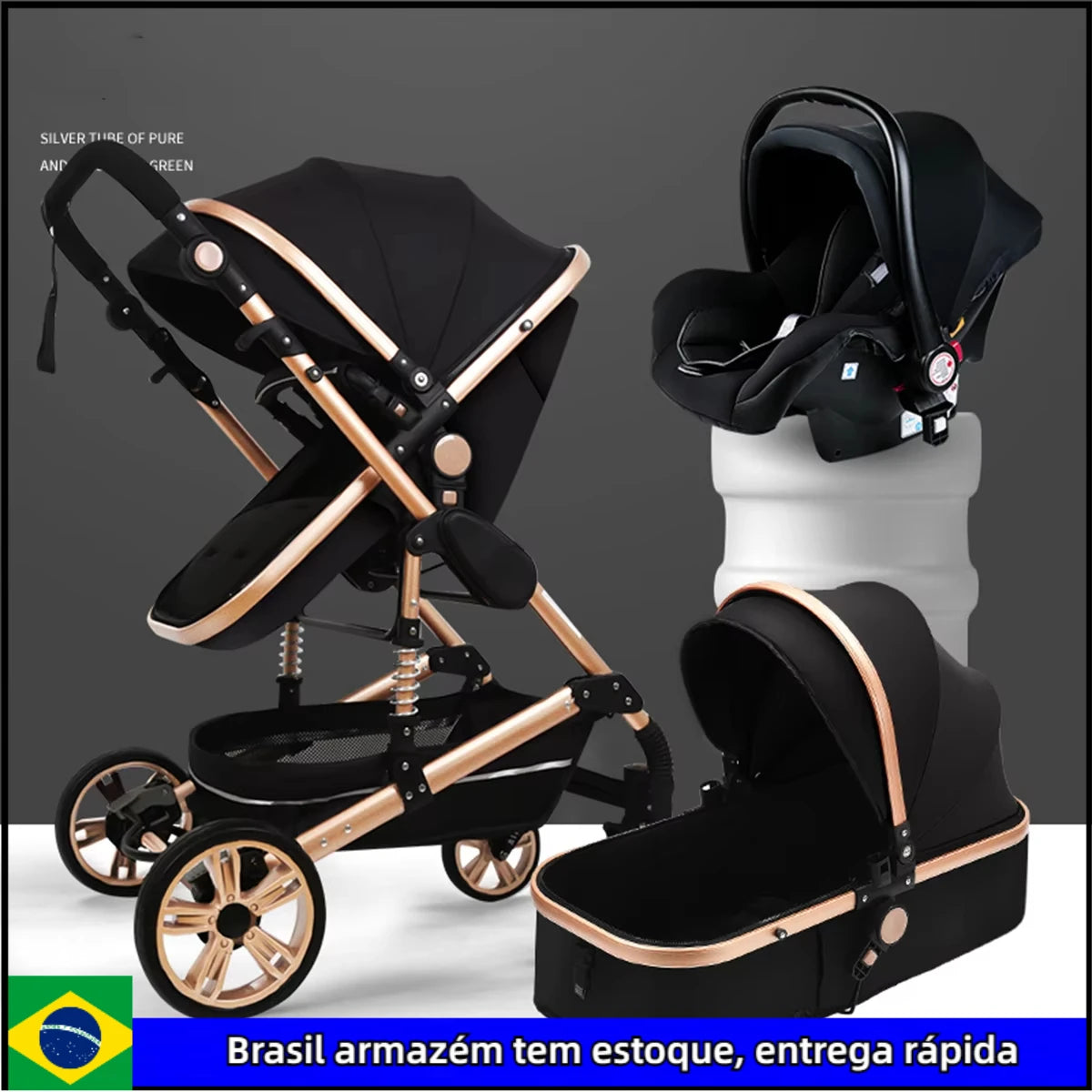 Baby stroller 3 in 1 stroller folding two-sided child four seasons kinderwagen baby carriage  high landscape Newborn Travelling