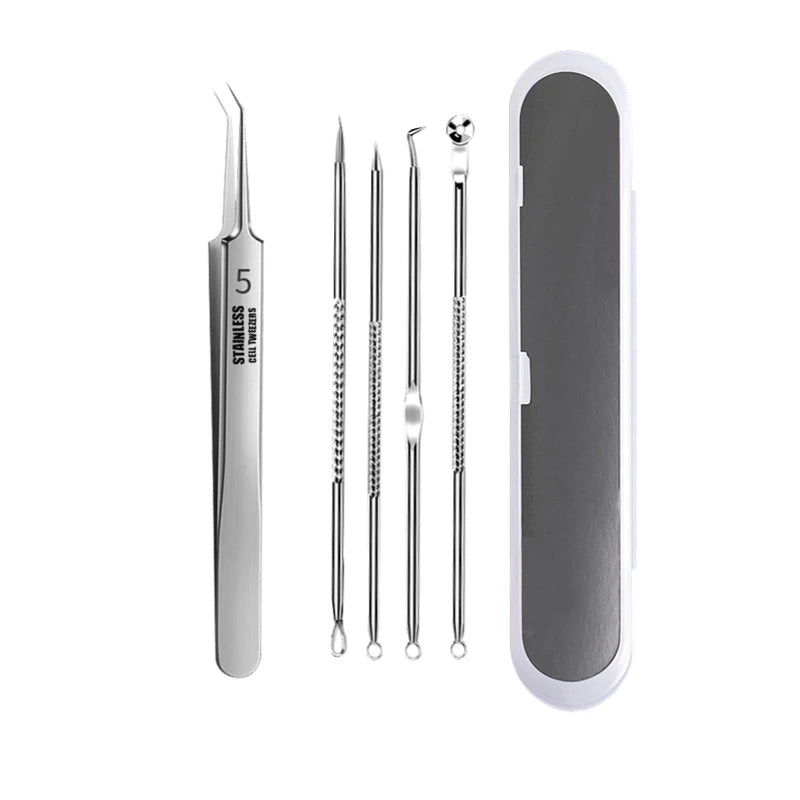 Acne Blackhead Removal Needles Stainless Steel Black Spot Blemish Pimple Removal Needle Deep Cleansing Tool Face Skin Care Kit