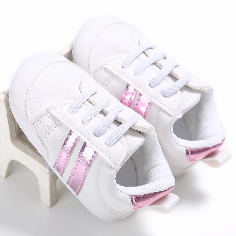 Newborn Baby Shoes Boys' and Girls' Infant Sports Shoes First Walker Classic Fashion Soft Sole Non slip Baby Walking Shoes