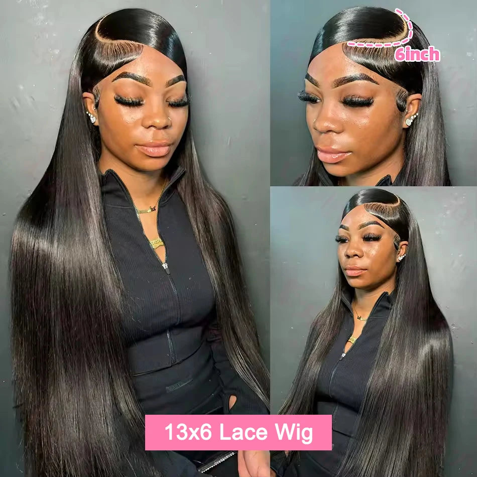 200% Hd Transparent Bone Straight 13x6 Lace Frontal Wigs Brazilian Remy Hair Preplucked 13x4 Lace Front Human Hair Wig For Women