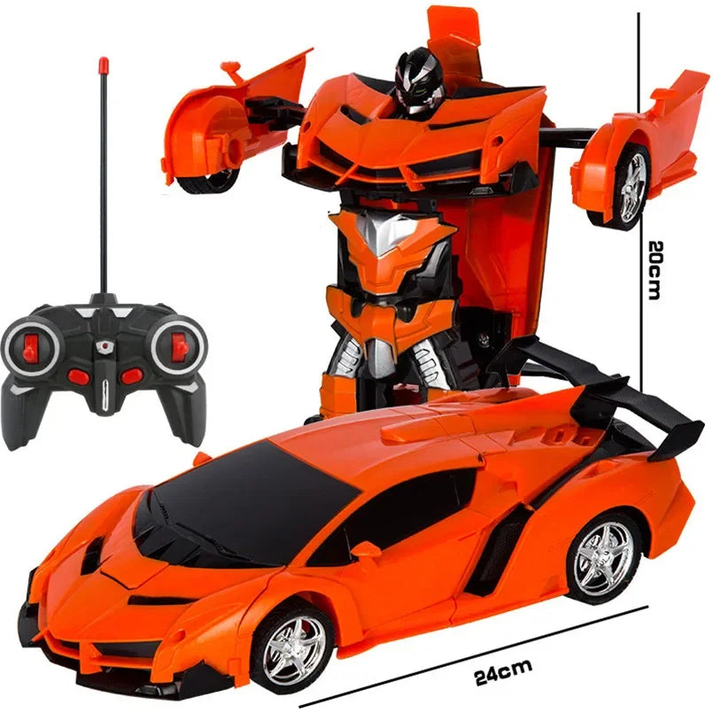 Mini 2 In 1 Car Toys Transform Robot Model Vehicle Remote Control RC Car Deformation Car Toy Boys Gifts Children Fun Toys Gift