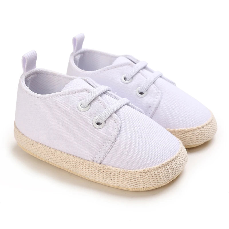 White Fashion Baby Shoes Casual Shoes For Boys And Girls Soft Bottom Baptism Shoes Sneakers For Freshmen Comfort First WalkShoes