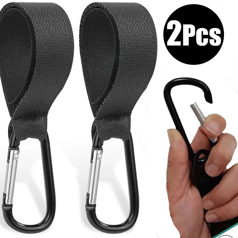 5/2PCs baby stroller hook clip aluminum alloy carabiner cart organizer diaper bag shopping pram hook hanger stroller accessories