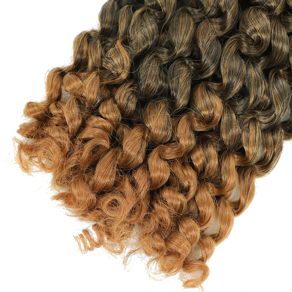 Wand Curl Crochet Braids Hair 8 Inch 1B 30 27 Bug Ringlet Twist Extensions with Jamaican Bounce Crochet Hair Crochet Curly Hair