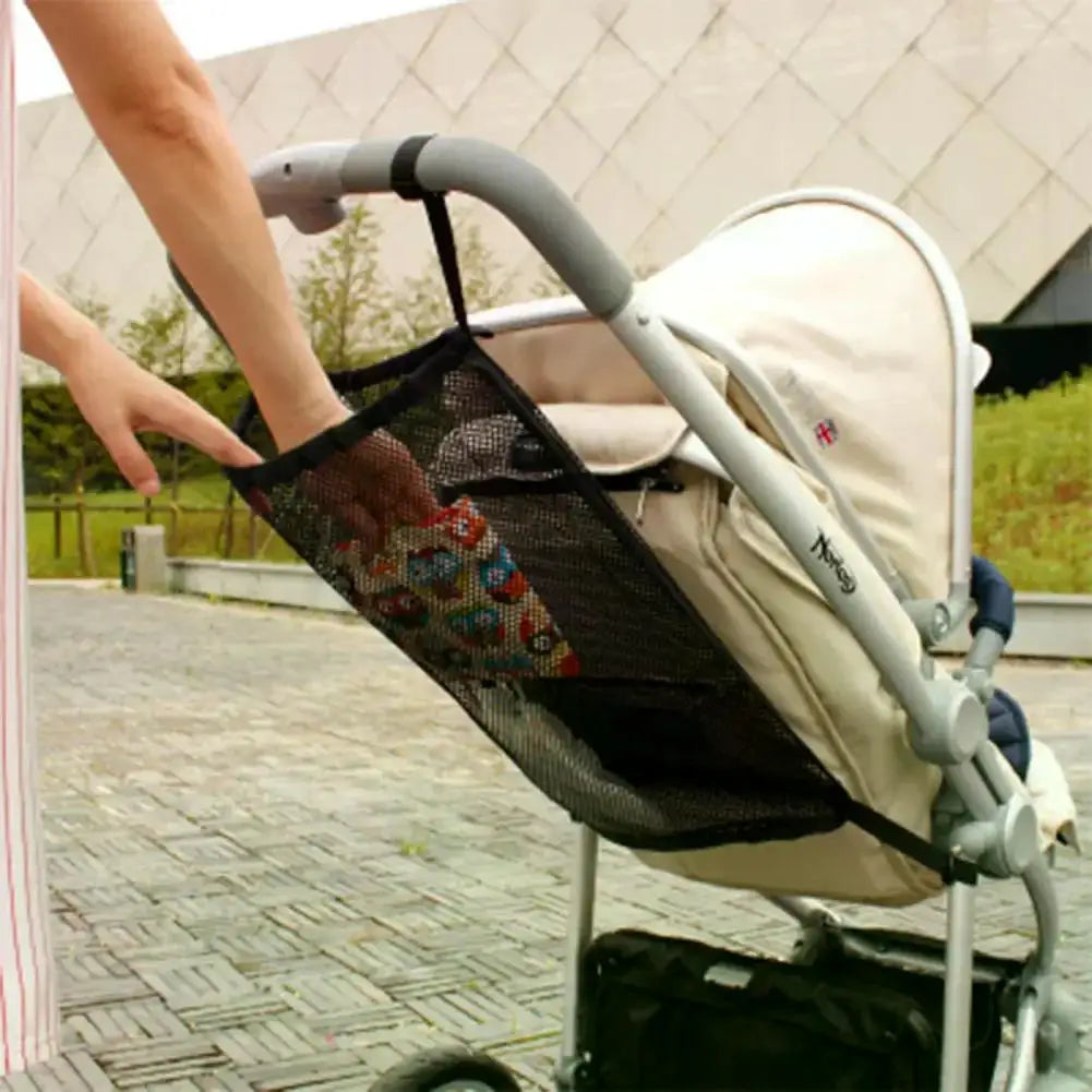 Baby Stroller Bag Hanging Net Bags Portable Large Capacity Pram Storage Pocket Infant Products Organizer Stroller Accessories