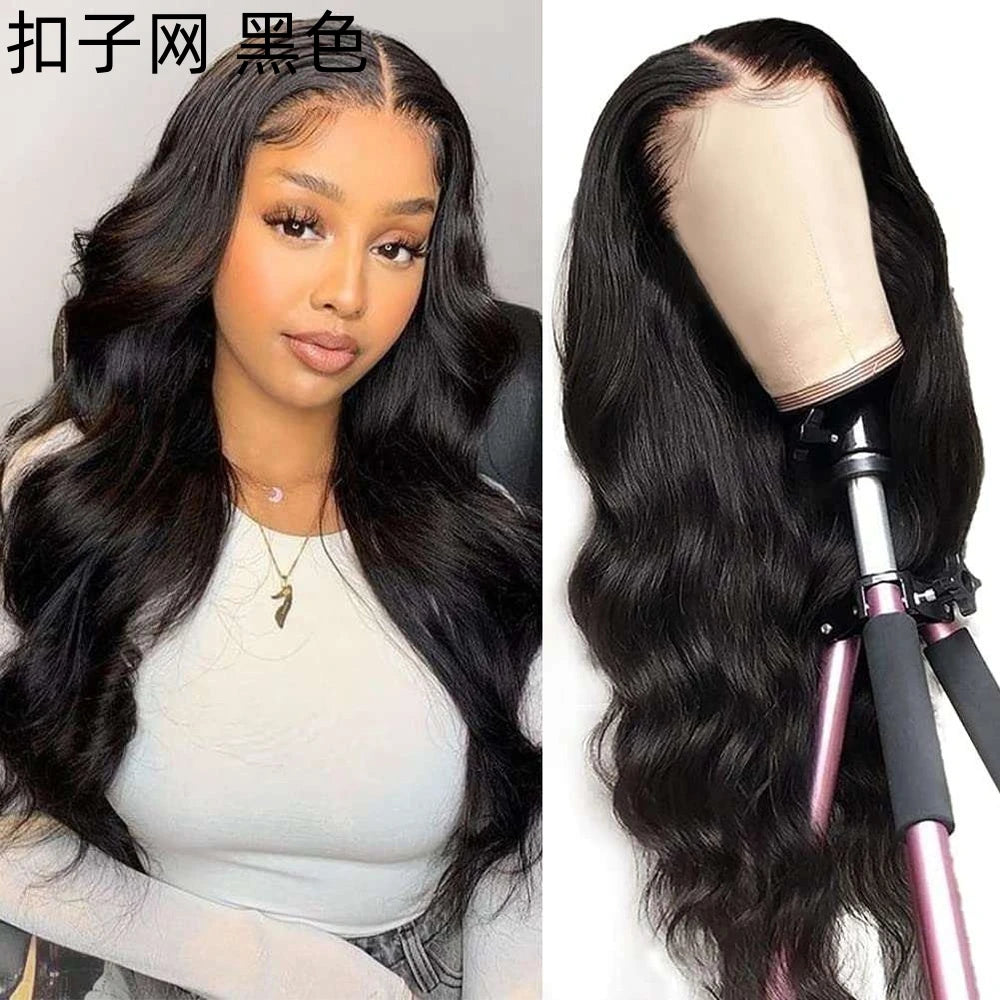 Women's long Ion Perm Wave Curly Hair Full head Wigs Synthetic black Hair Extension Heat Resistant Fake Hair wigs for Lady 68cm