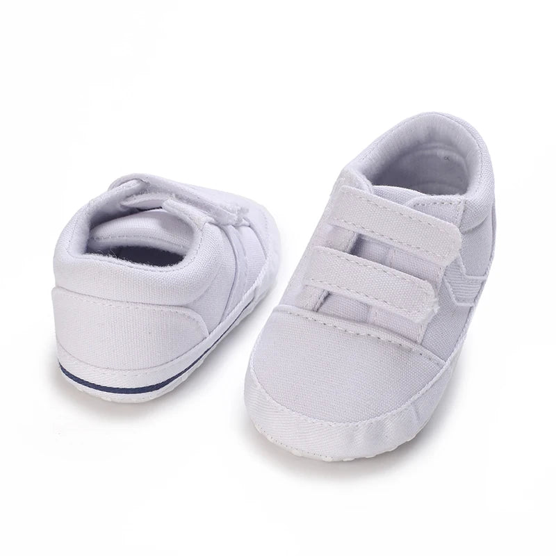 0-18M Newborn Baby Shoes Boy Girl Classical Sport Soft Sole PU Leather Multi-Color First Walker Casual Sneakers Baptism Shoes