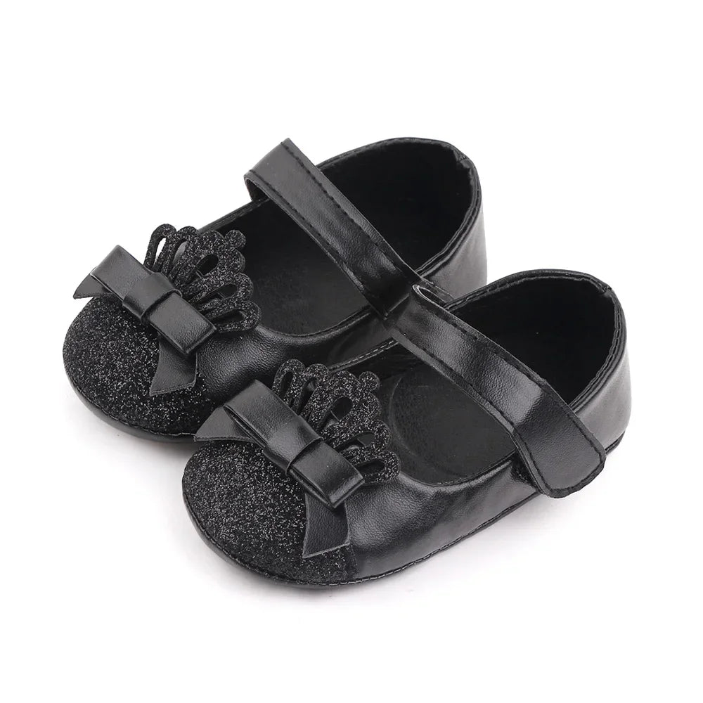 Baby Girl Shoes Cute Crown Soft PU Mary Jane Shoes Anti-slip Sole Spring Summer Sandal for Baby Girl New Fashion