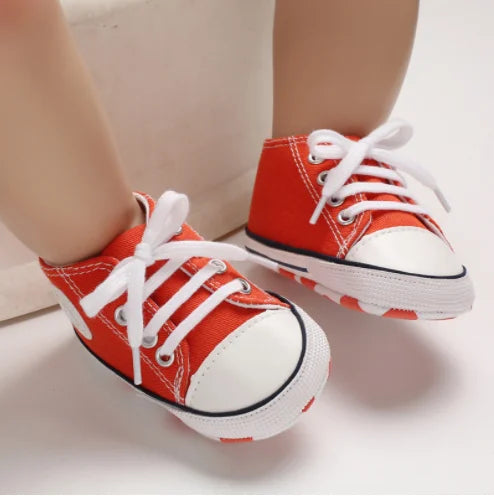 Baby Canvas Classic Sneakers Newborn Print Star Sports Baby Boys Girls First Walkers Shoes Infant Toddler Anti-slip Baby Shoes