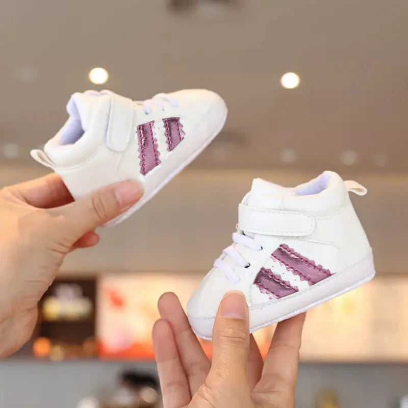 New 0-18M Baby Shoes Boy Newborn Infant Toddler Casual Comfor Cotton Sole Anti-slip PU Leather First Walkers Crawl Crib Shoes