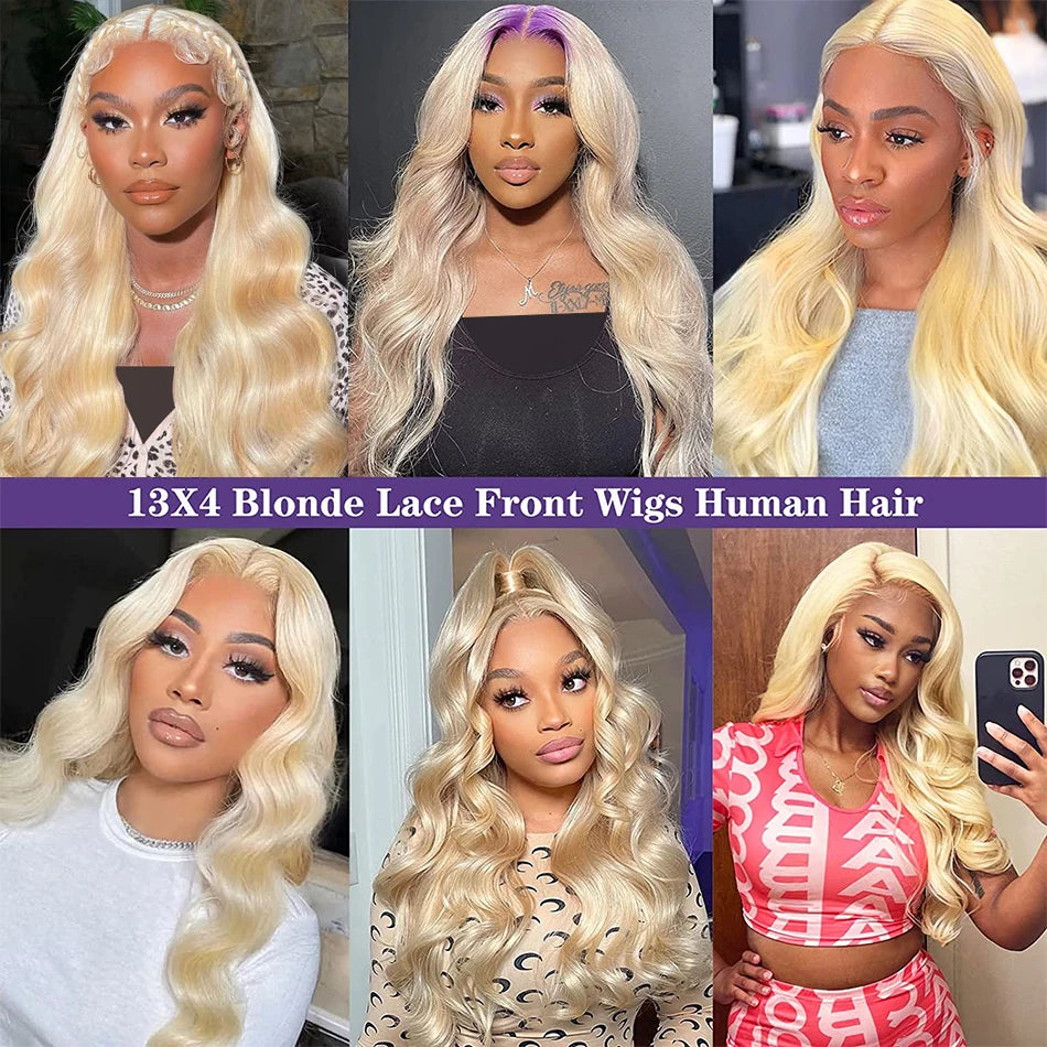 Wiggogo Blonde Lace Front Wig Human Hair Body Wave 613 Hd Lace Frontal Wig 13X4 Hd Lace Wig 13X6 Human Hair Lace Frontal Wigs