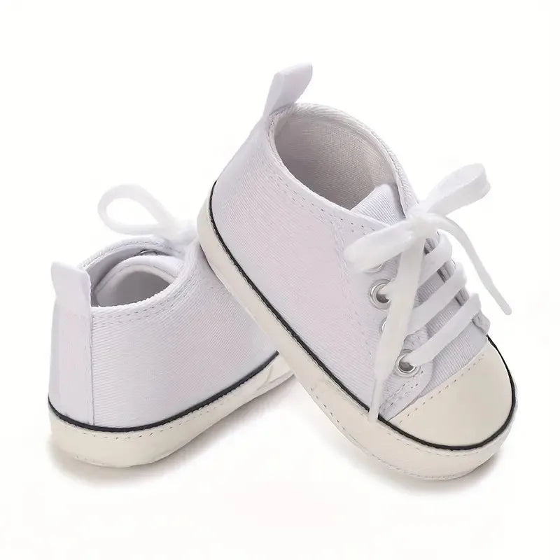 Baby Canvas Classic Sports Shoes Newborn Boys and Girls Printed Star First Walkers Shoes Infant Anti slip Baby Shoes