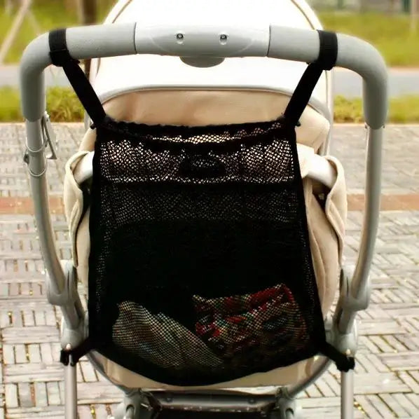 Baby Stroller Bag Hanging Net Bags Portable Large Capacity Pram Storage Pocket Infant Products Organizer Stroller Accessories