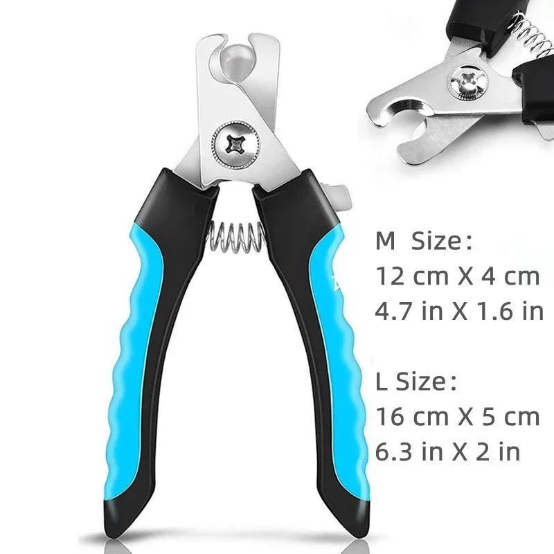 Professional Pet Nail Clipper with Safety Guard  Stainless Steel Scissors Cat Dog for Claw Care Grooming Supplies Size Fits