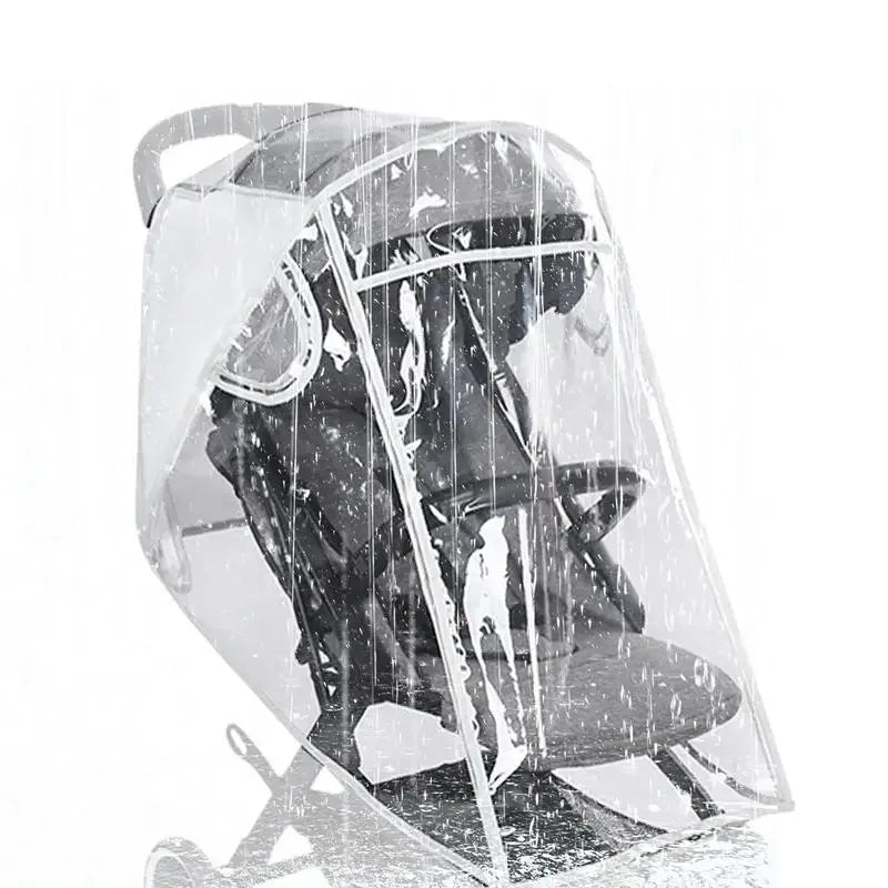 Universal Stroller Rain Cover Baby Car Seat Wind Dust Shield Transparent Waterproof Breathable Trolley Raincoat Accessories