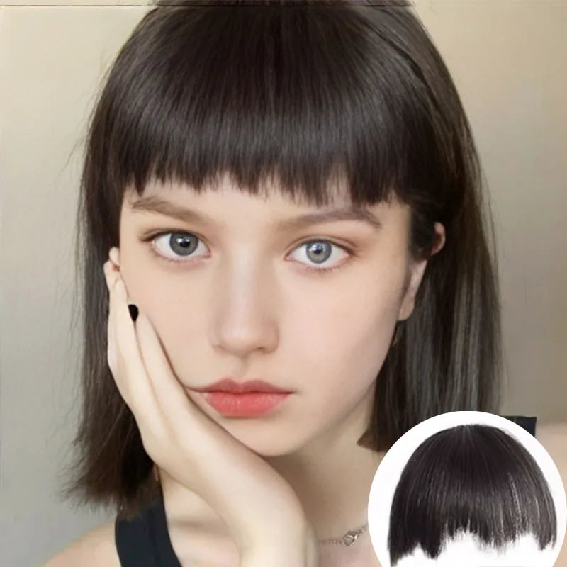 Synthetic bangs Fake Bangs Hair Piece Clip In Hair Bangs Hairpiece Clip In Hair Extensions