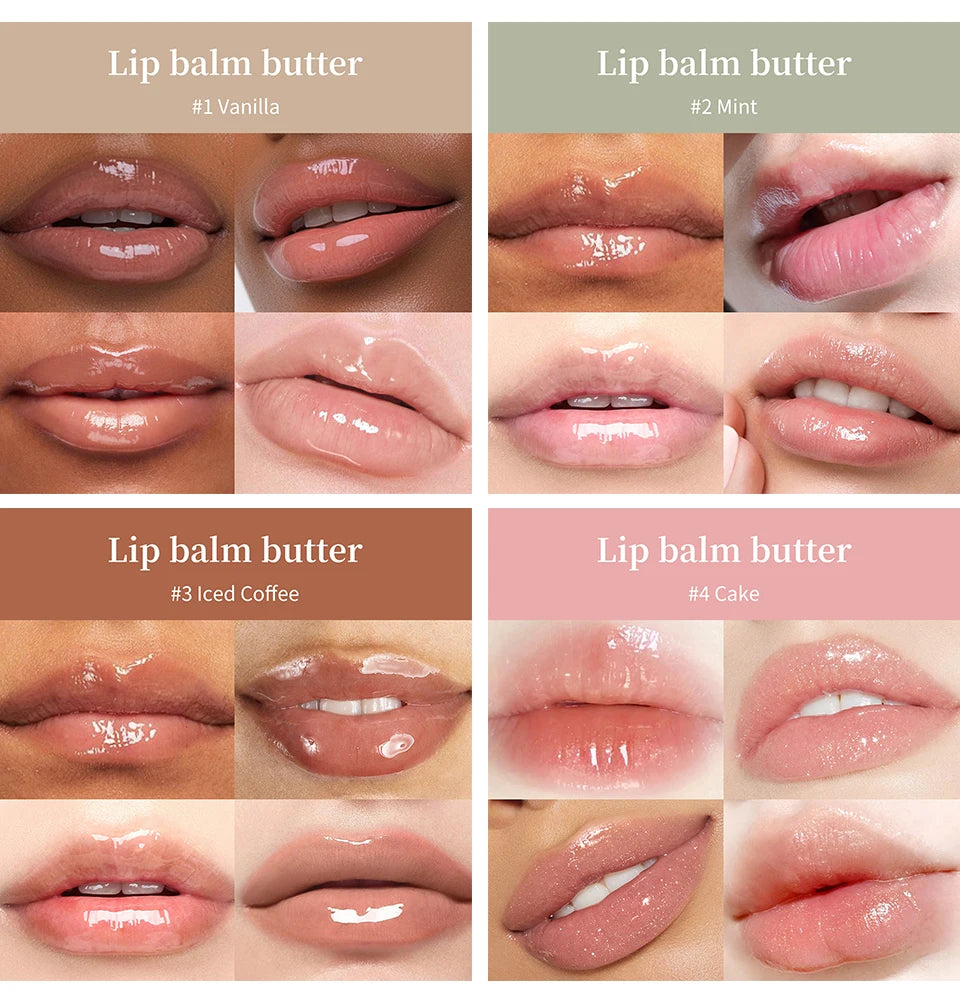 4pcs Lip Balm Deep Moisturizing Lip Glaze Smoothing Lip Lines Long-Lasting Nourishment Daily Lip Care Lip Balm