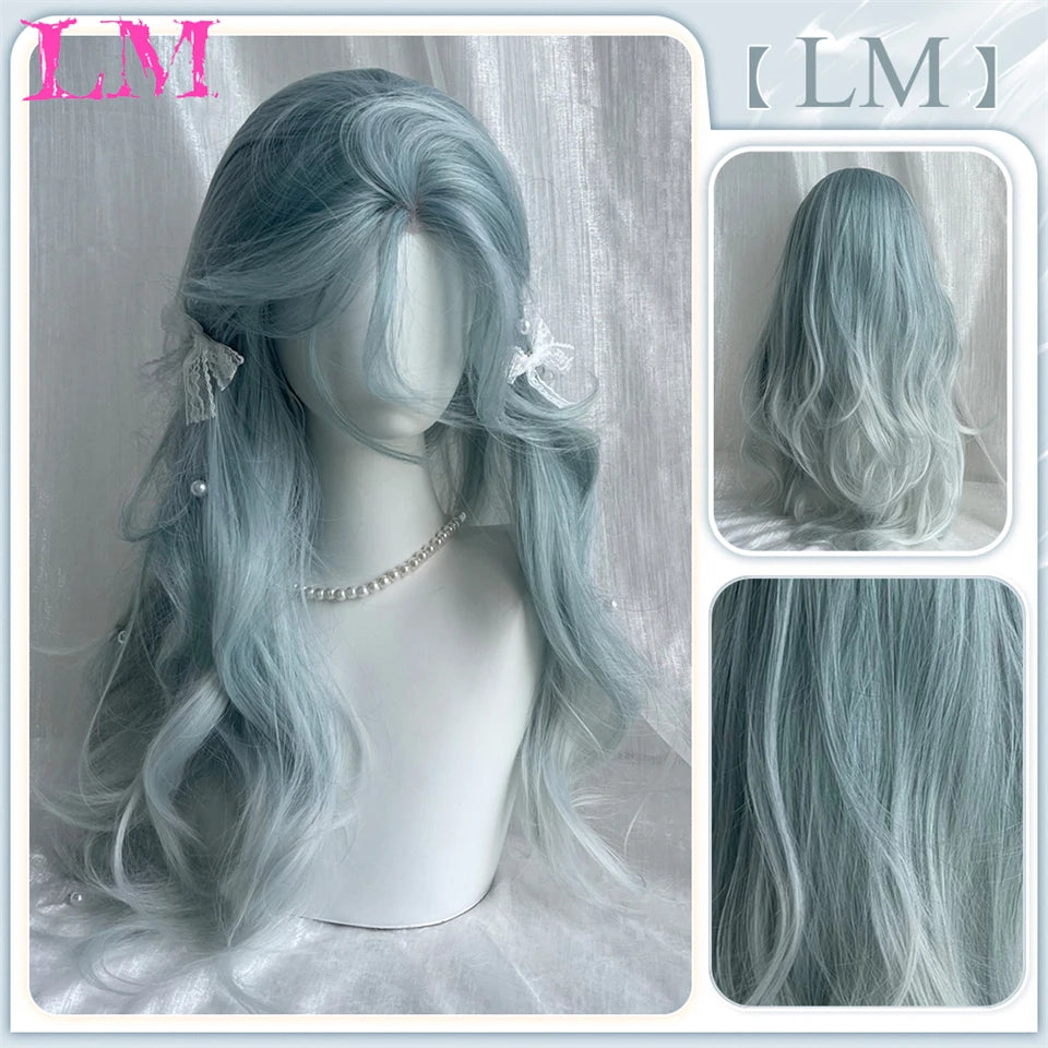 LM Wave Synthetic Wig for Black Women Wear Deep Curly Soft Wig Natural Black Color Replacement Wigs for Daily Party Use