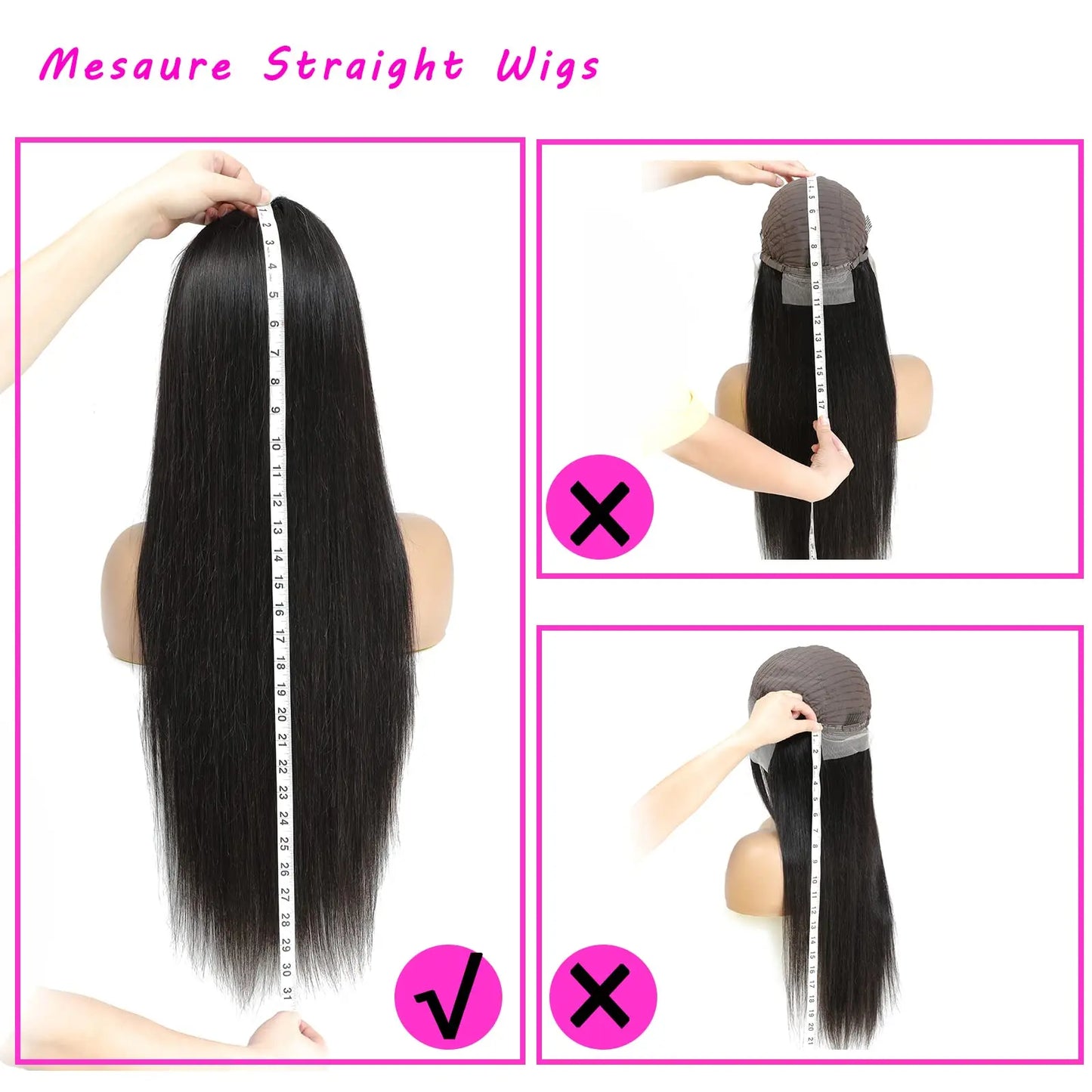 30 40Inch Bone Straight 13x4 13x6 Hd Lace Frontal Wigs For Women Brazilian Black Wigs Human Hair Wigs 100% Remy Hair