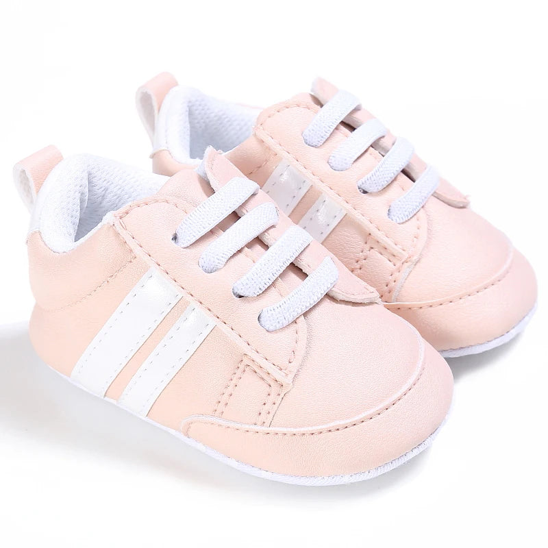 Newborn Baby Shoes Boys' and Girls' Infant Sports Shoes First Walker Classic Fashion Soft Sole Non slip Baby Walking Shoes