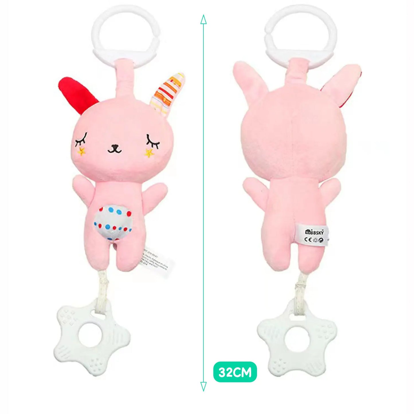 8 optional newborn stroller hanging bells rattle, bed hanging, cartoon animal shape bed winding, built-in bell paper