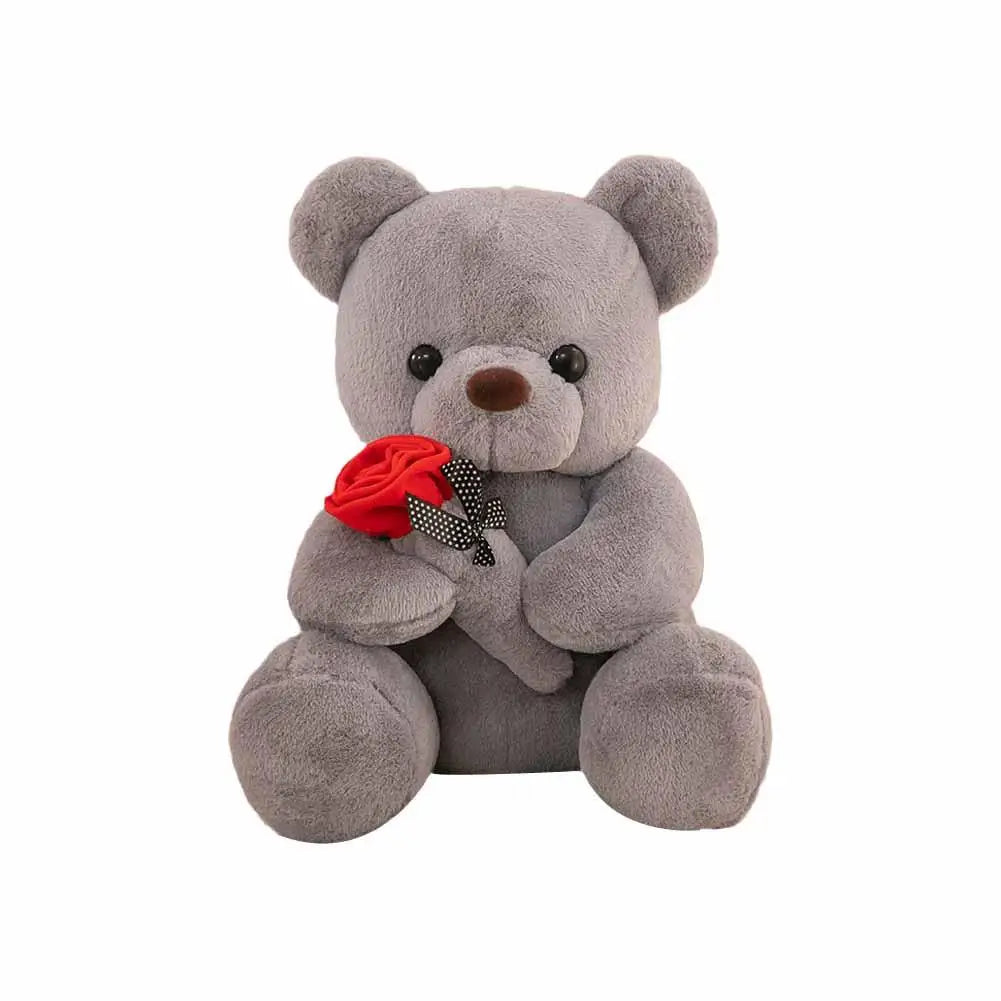 25cm Kawaii Teddy Bear for Valentines Day Gift Teddy Bears Stuffed Animal Rose Bear Doll Valentine's Day Gift for Girlfriend