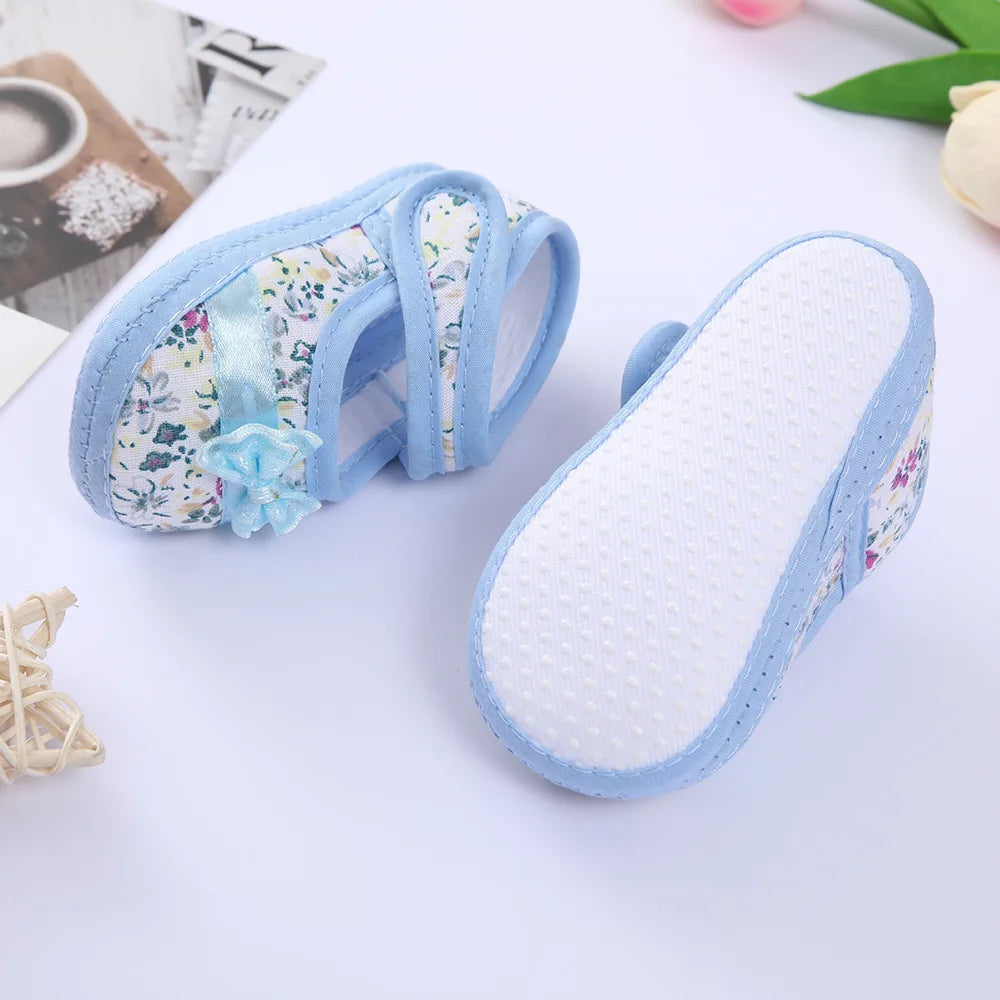 Baby Girl Shoes First Walkers Lace Floral Newborn Baby Shoes Princess Infant Toddler Baby Shoes for Boys Flats Soft Prewalkers