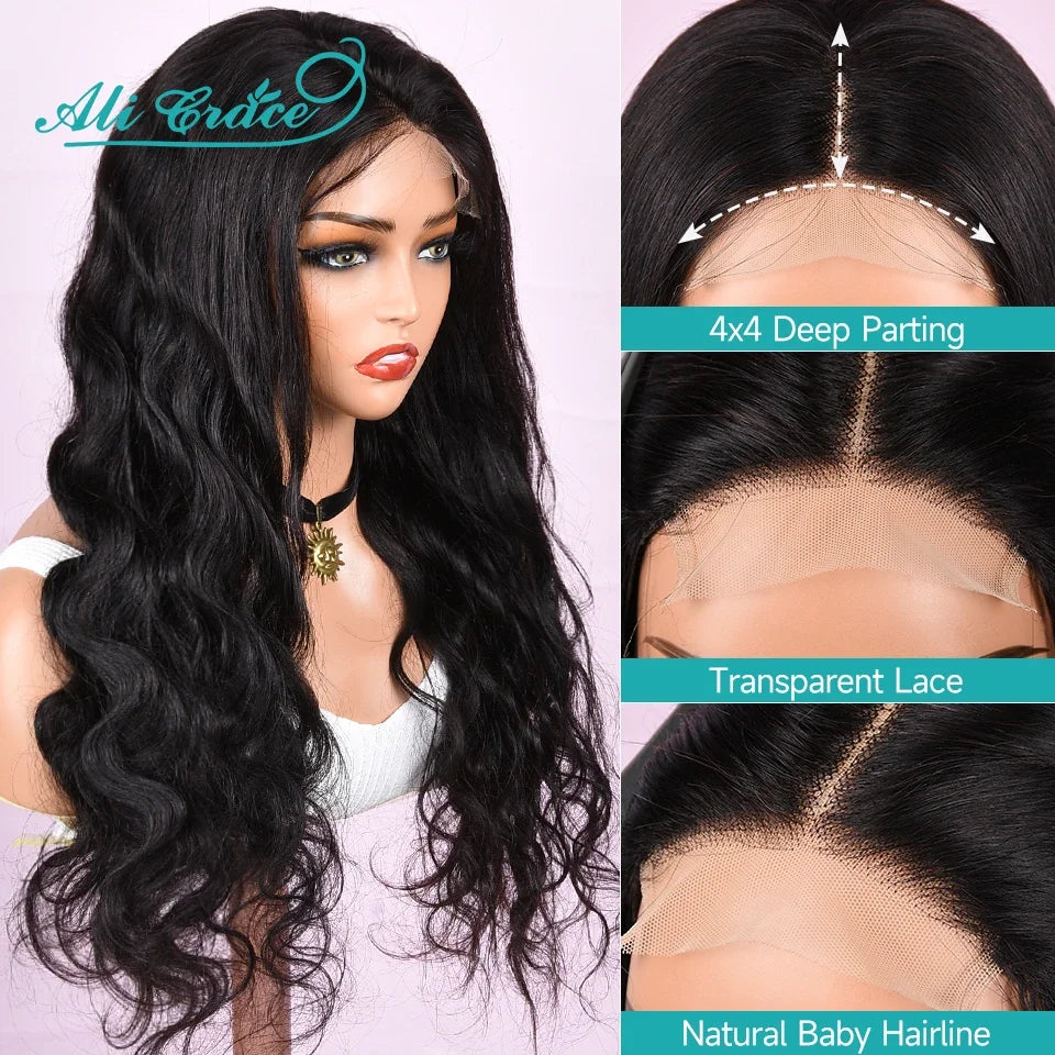 Ali Grace Body Wave Lace Front Wig Body Wave Human Hair Wigs for Women Brazilian Pre-Plucked 13x4 Lace Frontal Human Hair Wigs