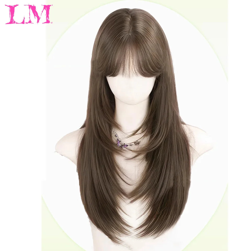 LM Wave Synthetic Wig for Black Women Wear Deep Curly Soft Wig Natural Black Color Replacement Wigs for Daily Party Use