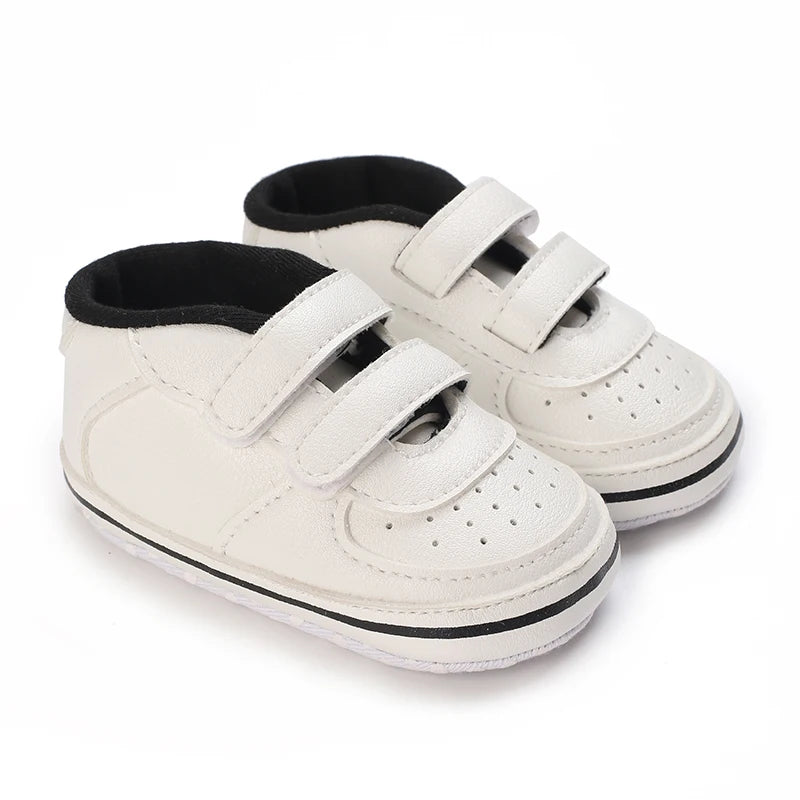 White Fashion Baby Shoes Casual Shoes For Boys And Girls Soft Bottom Baptism Shoes Sneakers For Freshmen Comfort First WalkShoes