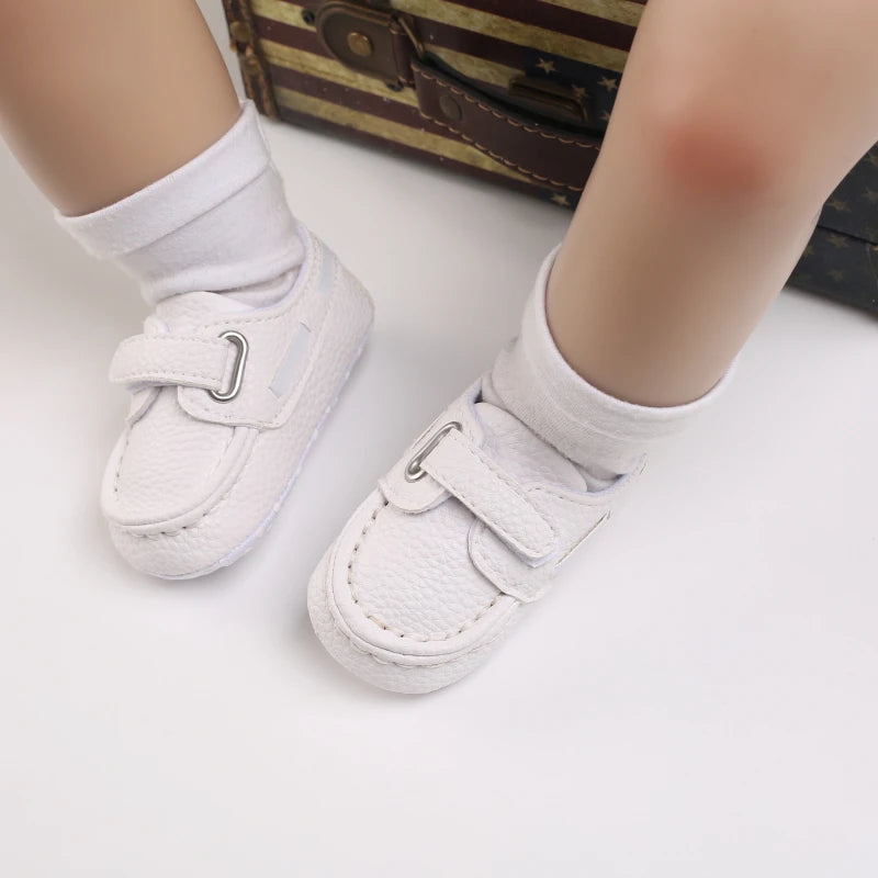 Newborn Baby Prewalker Girls Boys Casual Shoes Leather Non-Slip Soft-Sole Infant Toddler First Walkers 0-18M Baptism