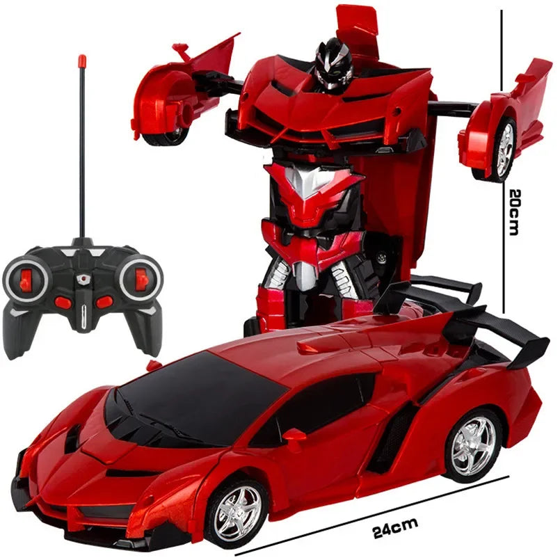 Mini 2 In 1 Car Toys Transform Robot Model Vehicle Remote Control RC Car Deformation Car Toy Boys Gifts Children Fun Toys Gift