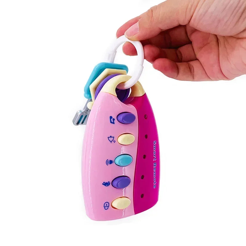 New Montessori Baby Toy Musical Cartoon Car Key Vocal Smart Remote Car Voices Music Educational Toy for Kids Toddler Infant Gift