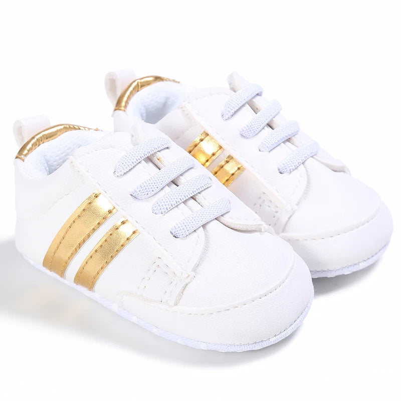 Newborn Baby Shoes Boys' and Girls' Infant Sports Shoes First Walker Classic Fashion Soft Sole Non slip Baby Walking Shoes