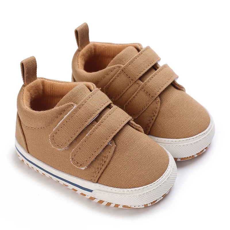 0-18M Newborn Baby Shoes Boy Girl Classical Sport Soft Sole PU Leather Multi-Color First Walker Casual Sneakers Baptism Shoes