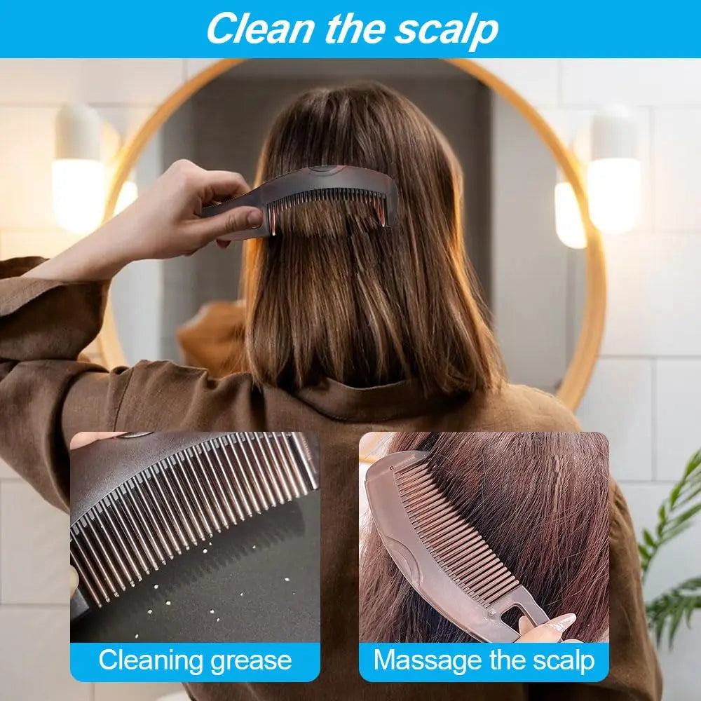 Anti-Static Dandruff-Removal Comb – Self-Cleaning Massage Brush for Salon Styling!"